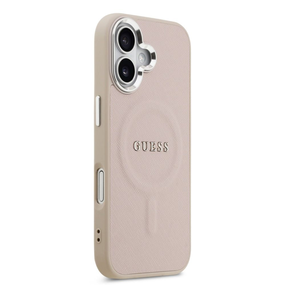 Tagakaaned Guess Apple iPhone 17 PU Saffiano MagSafe Case Pink