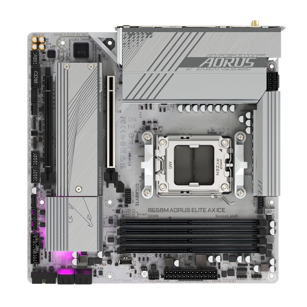 Motherboard for Intel processors Gigabyte  B650M A ELITE AX ICE 1.0 M/B