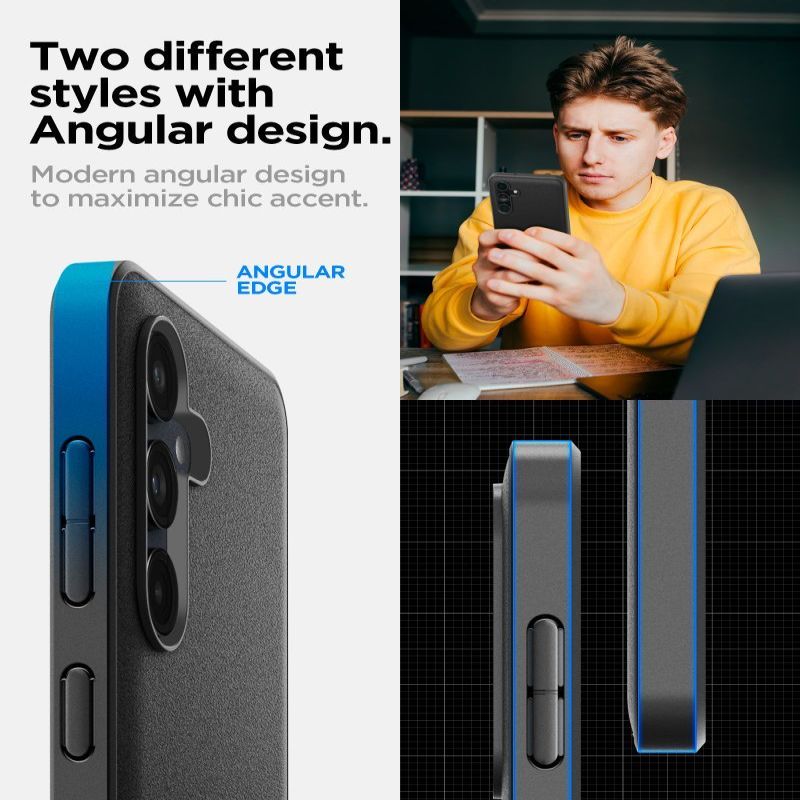 Tagakaaned Spigen - Spigen Essential SandBlast Case for Samsung Galaxy M55 5G - Matte Black