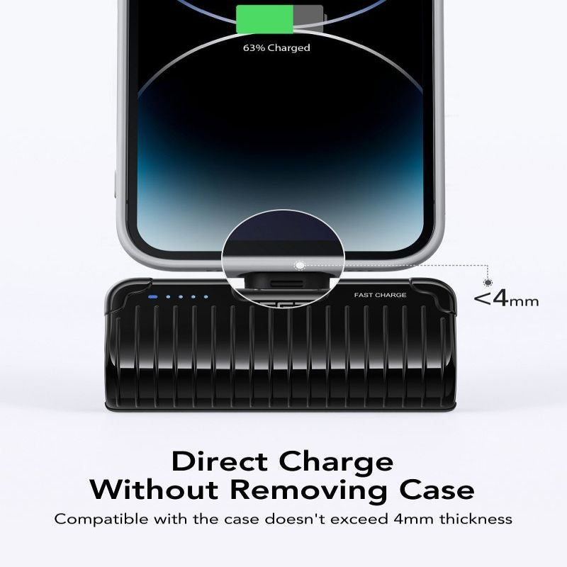 Power bank Veger  Powerbank Veger PlugOn (W0558P) PD QC3.0 2,4A 20W 5000 mAh with a built-in connector Lightning black