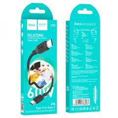 Кабель Hoco  X90 Cool 60W silicone charging data cable for Type-C to Type-C Black