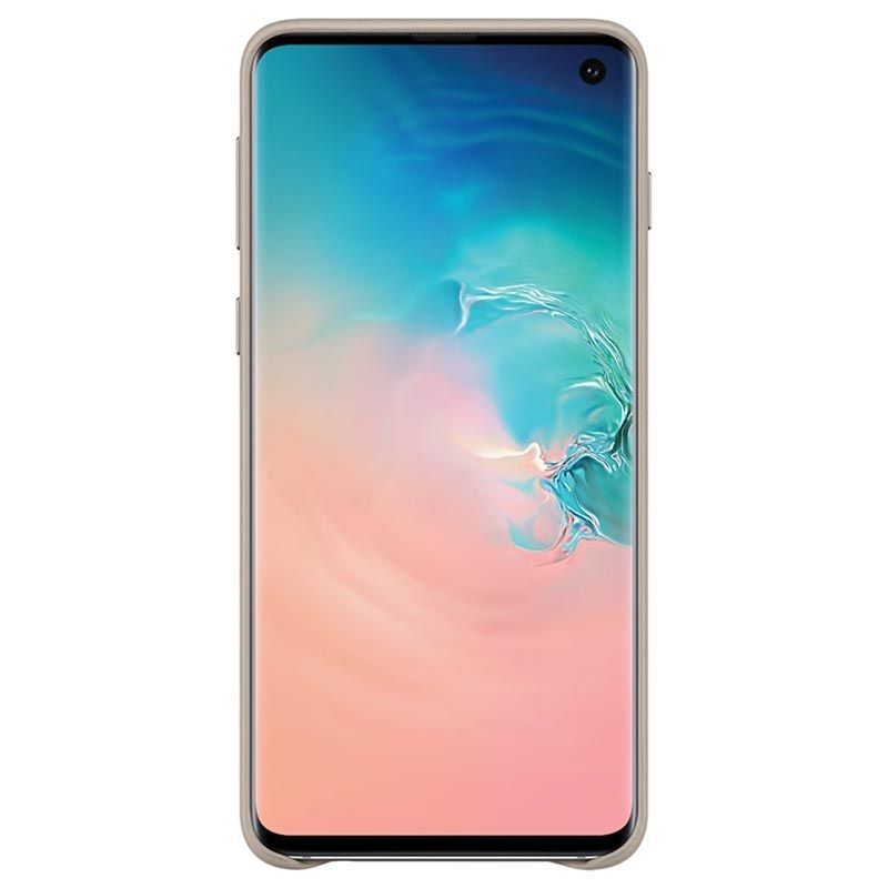 Чехол на заднюю панель Samsung  Galaxy S10 Leather Cover EF-VG973LJEGWW Gray