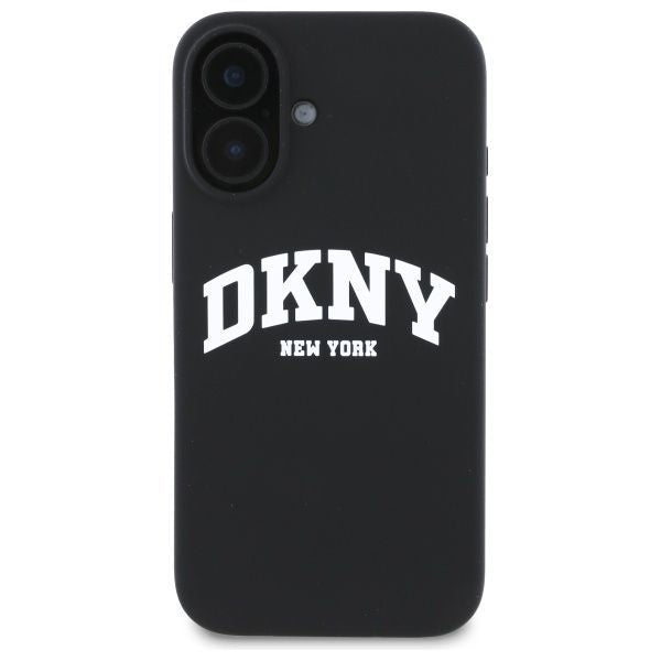 Muu telefoni lisavarustus DKNY  DKNY Silicone White Printed Logo MagSafe iPhone 16 Case - Black