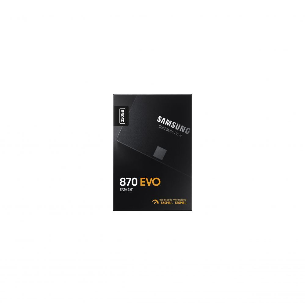 Hard drive SSD Samsung SSD 870 EVO 250 GB, SSD form factor 2.5", SSD interface SATA III, Write speed 530 MB/s, Read speed 560 MB/s