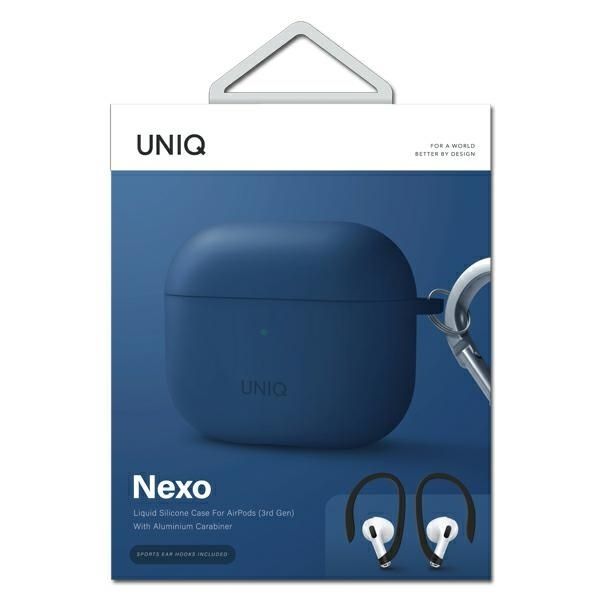 Tagakaaned UNIQ  Uniq Nexo case for AirPods 3 + Ear Hooks Silicone - blue