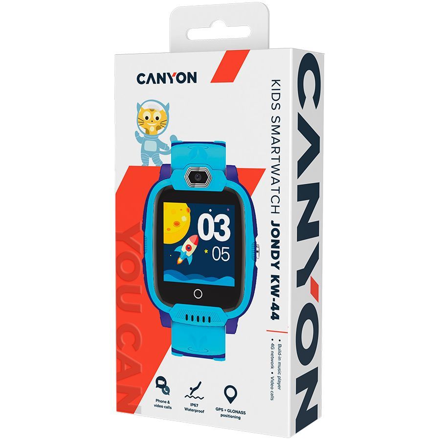 Smart watches Canyon  CANYON kids watch Jondy KW-44 4G Camera GPS Music Blue