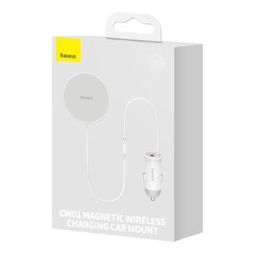 Automaatne hoidja Baseus  Wireless car charger with MagSafe 15W holder for air vent + USB Type C 25W White
