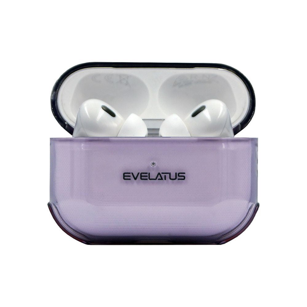 Headphone case Evelatus Apple AirPods Pro TPU Protective Case Transparent Purple
