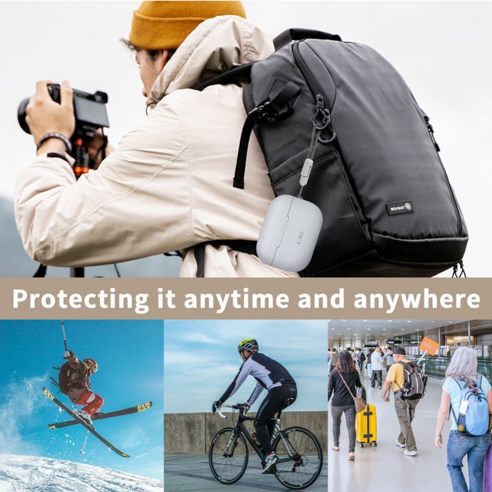 Чехол для наушников Tech-Protect Apple AirPods Pro 1 / 2 Silicone Case Gray