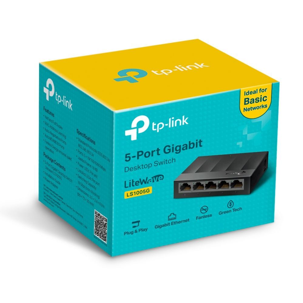 Server – muud tarvikud TP-Link  5-Port Desktop Switch LS1005G Unmanaged, Desktop