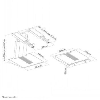 Other Computer Accessory NEOMOUNTS BY NEWSTAR  NEWSTAR NOTEBOOK DESK STAND (ERGONOMIC, PORTABLE, HEIGHT ADJUSTABLE)