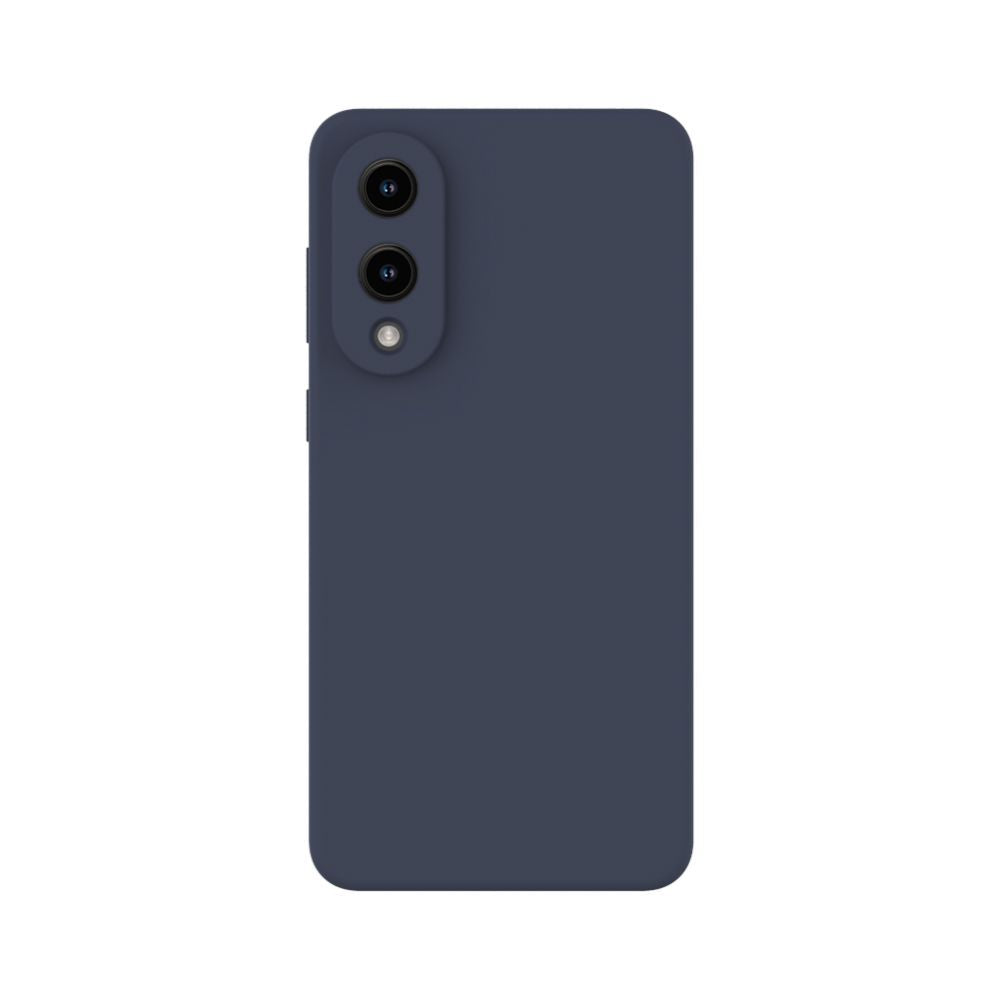 Back panel cover Evelatus Samsung Galaxy S25 Edge Premium Magnetic Soft Touch Silicone Case Midnight Blue