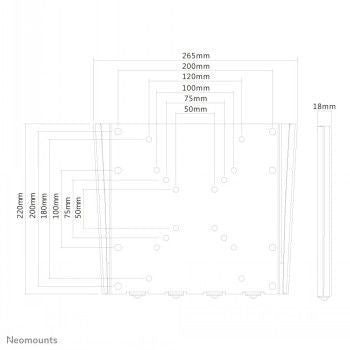 TV bracket NEOMOUNTS BY NEWSTAR  NEWSTAR FLAT SCREEN WALL MOUNT (FIXED, ULTRATHIN) 10-40" BLACK