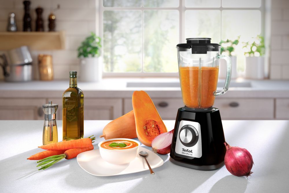 Mixers and blenders TEFAL  Blender BL438831 BlendForce Tabletop, 800 W, Jar material Glass, Jar capacity 1.25 L, Ice crushing, Black