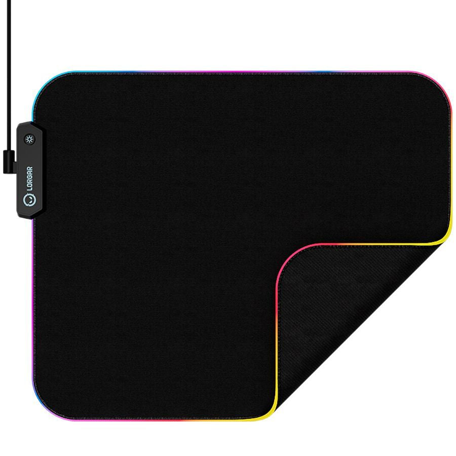 Mouse pad LORGAR  Lorgar Steller 913, Gaming mouse pad, High-speed surface, anti-slip rubber base, RGB backlight, USB connection, Lorgar WP Gameware support, size: 360mm x 300mm x 3mm, weight 0.250kg