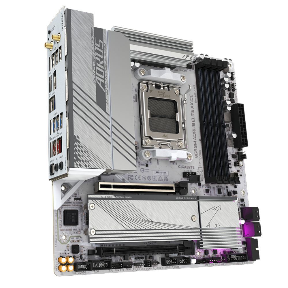 Motherboard for Intel processors Gigabyte  B650M A ELITE AX ICE 1.0 M/B