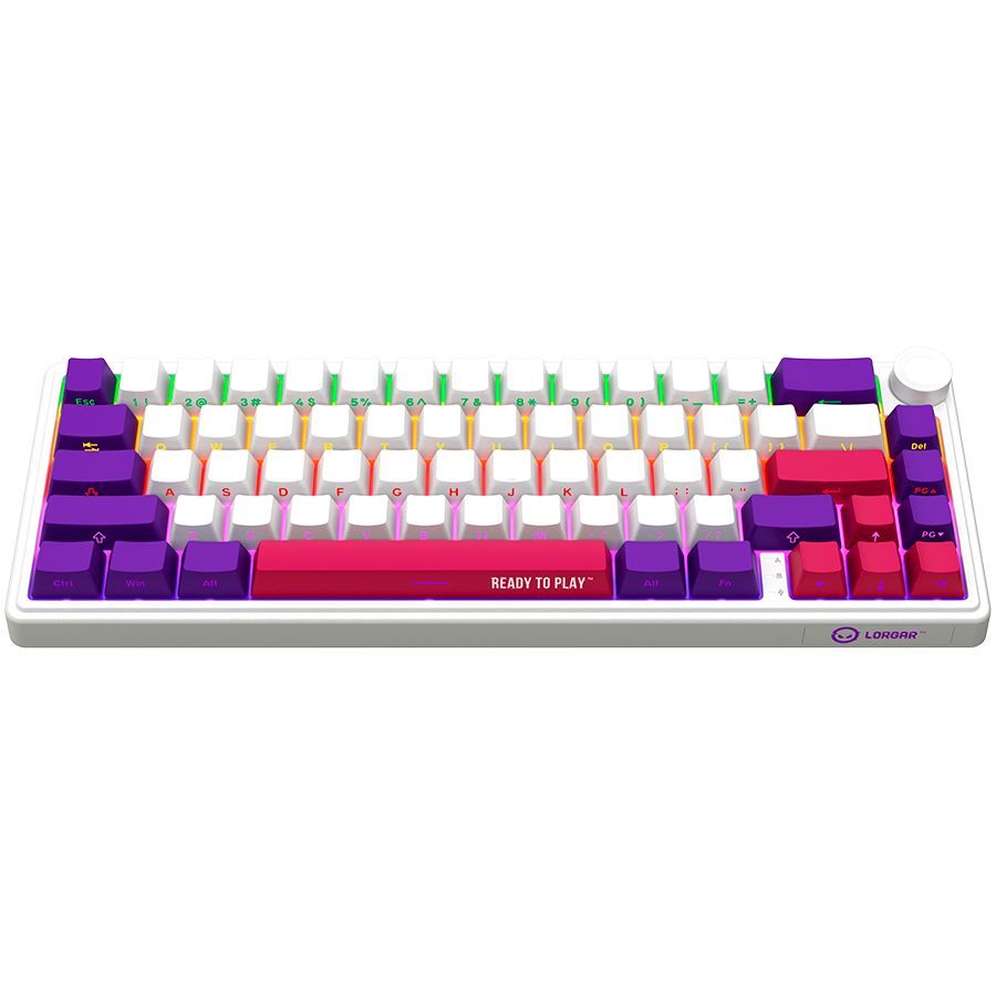 Computer keyboard LORGAR  LORGAR KBP70MW, Wireless 65% Mechanical Gaming Keyboard Pro, White, EN layout
