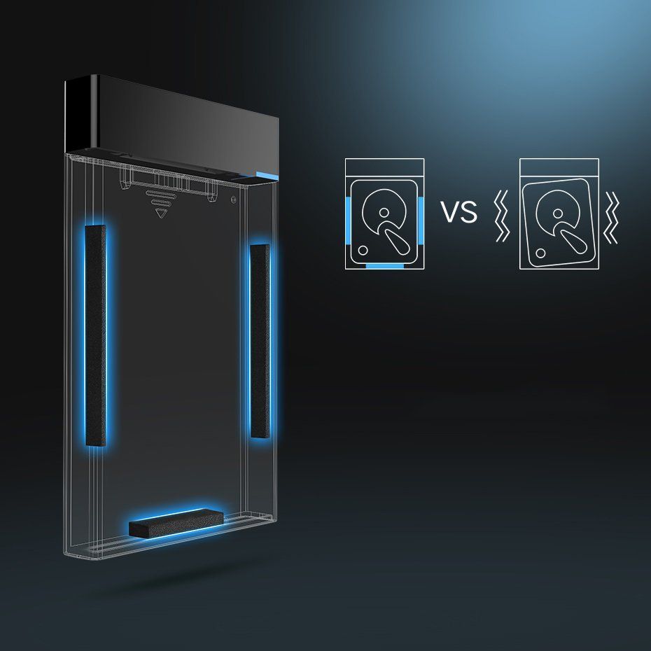 Кабель Ugreen  Ugreen bay for HDD SSD disk housing 2.5 '' SATA USB 3.2 Gen 1 (5 Gbps) micro USB SuperSpeed + 0.5 m cable black (US221 30848)