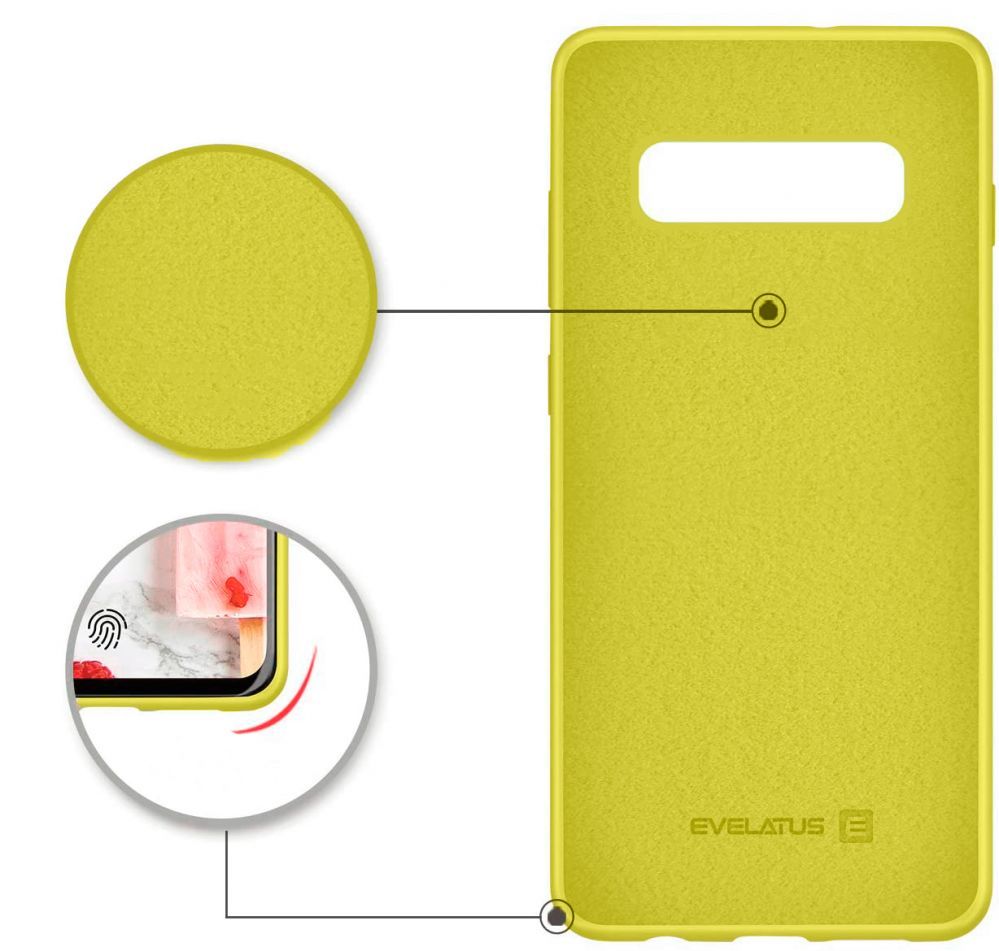 Чехол на заднюю панель Evelatus Samsung Galaxy S10 Nano Silicone Case Soft Touch TPU Yellow