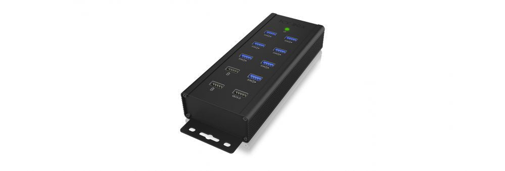 Роутер Raidsonic  7-port Industrial hub IB-HUB1703-QC3 0.71 m, Black, USB Type-A