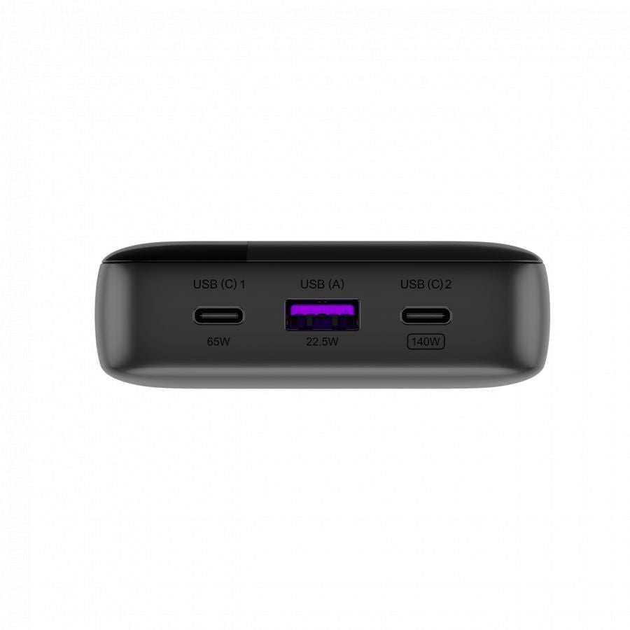 Power bank Canyon  CANYON Power Bank PB-240, 25000mAh PD140W display power bank,Size160.0x82x27 mm Weight 508+-10g, Dark Grey