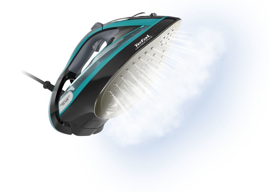 Tefal Iron | Ultimate Pure FV9844E0 | Steam Iron | 3200 W | Water tank capacity 350 ml | Continuous steam 60 g/min | Steam boost 250 g/min | Blue/Black