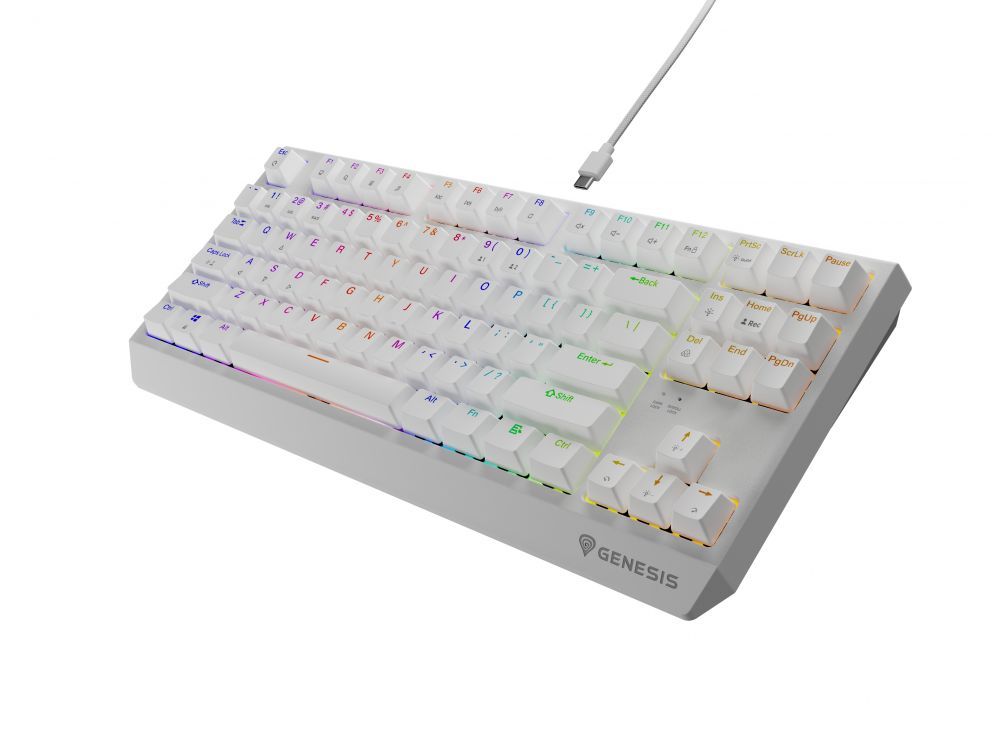Computer keyboard Genesis  THOR 230 | Mechanical Gaming Keyboard | Wired | US | White | USB Type-A | Outemu Brown