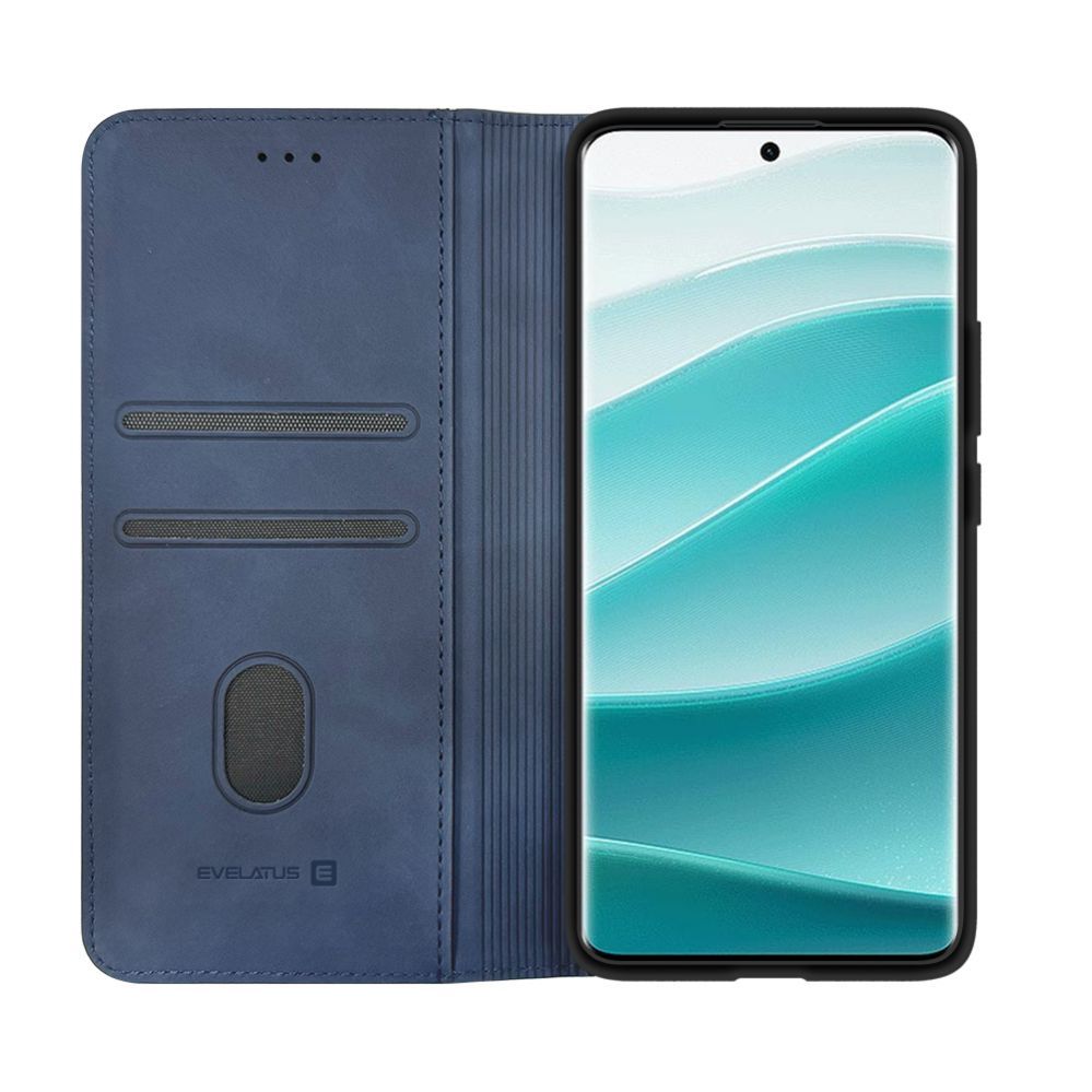 Tagakaaned Evelatus Xiaomi Redmi Note 14 Pro 4G / Poco X7 Book Case Dark Blue