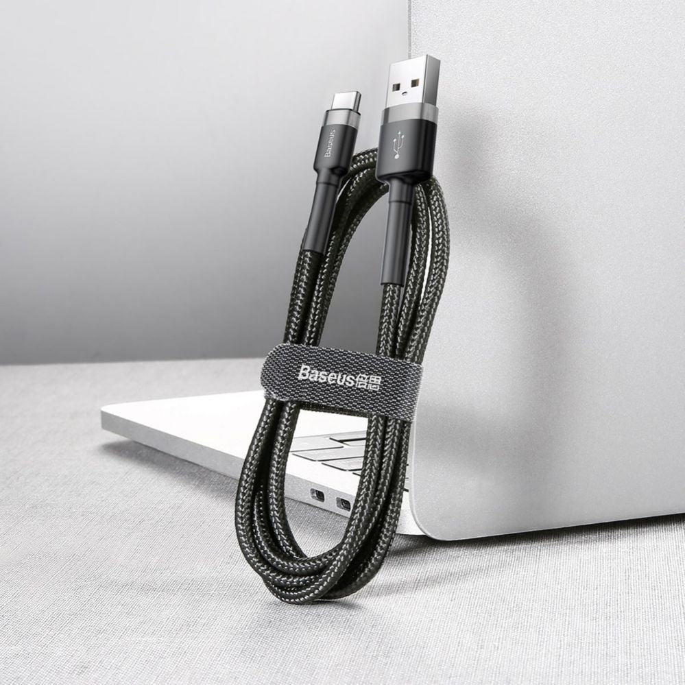 Kaabel Baseus  Baseus Cafule USB-A / USB-C QC 3.0 3A cable 0.5 m - black-gray
