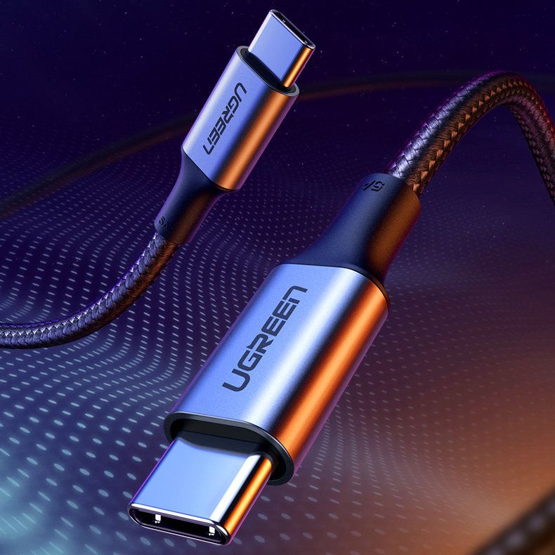 Kaabel Ugreen  Ugreen US316 90120 USB-C - USB-C PD QC FCP cable 100W 5A 480Mb/s 3m - gray