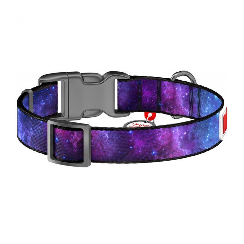 Для домашнего скота Waudog  Waudog "NASA21" nylon dog collar with QR code, size M, width 20 mm