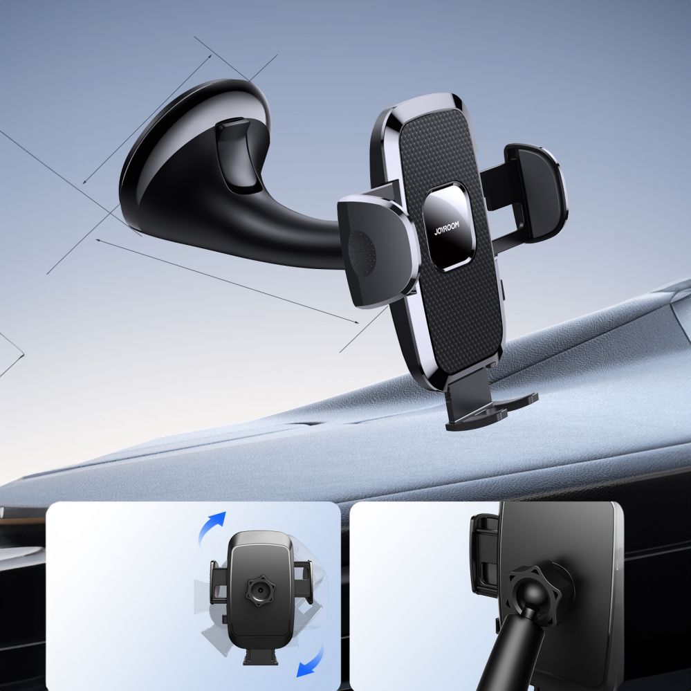 Automaatne hoidja Joyroom  Joyroom JR-ZS259 mechanical car holder universal for phone on cockpit / window - black