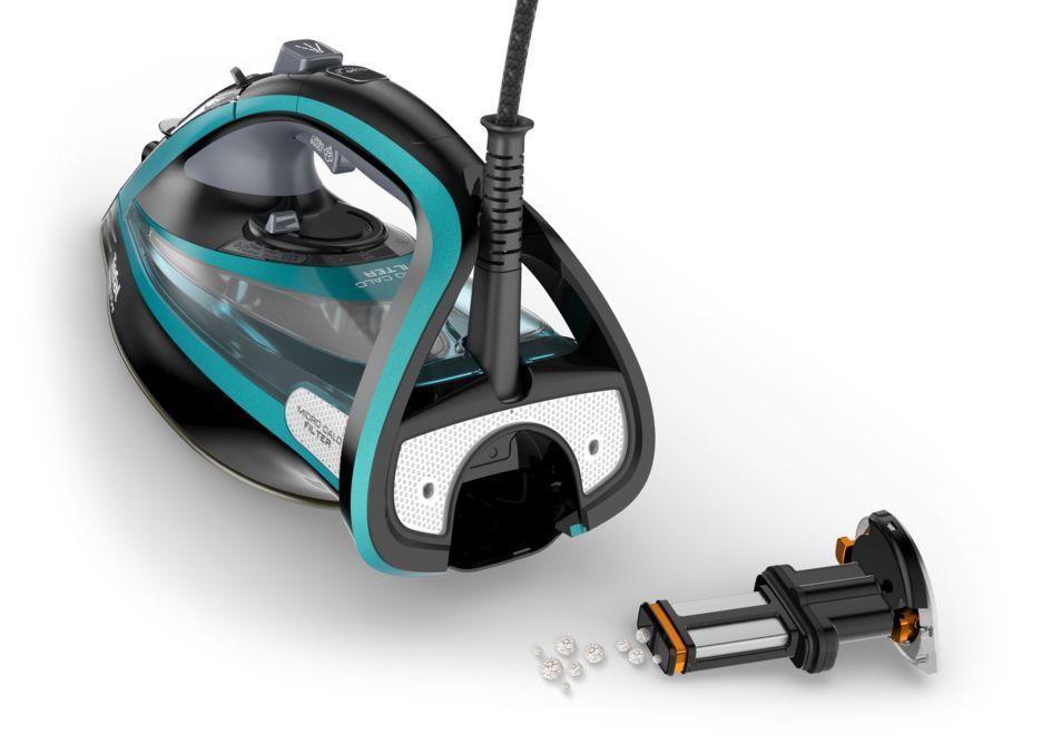 Tefal Iron | Ultimate Pure FV9844E0 | Steam Iron | 3200 W | Water tank capacity 350 ml | Continuous steam 60 g/min | Steam boost 250 g/min | Blue/Black