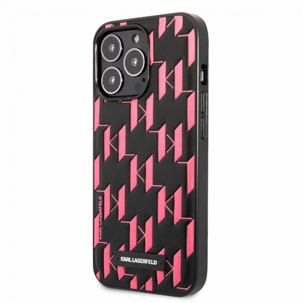 Tagakaaned Karl Lagerfeld Apple iPhone 13 Pro Monogram Plaque Case Black Pink