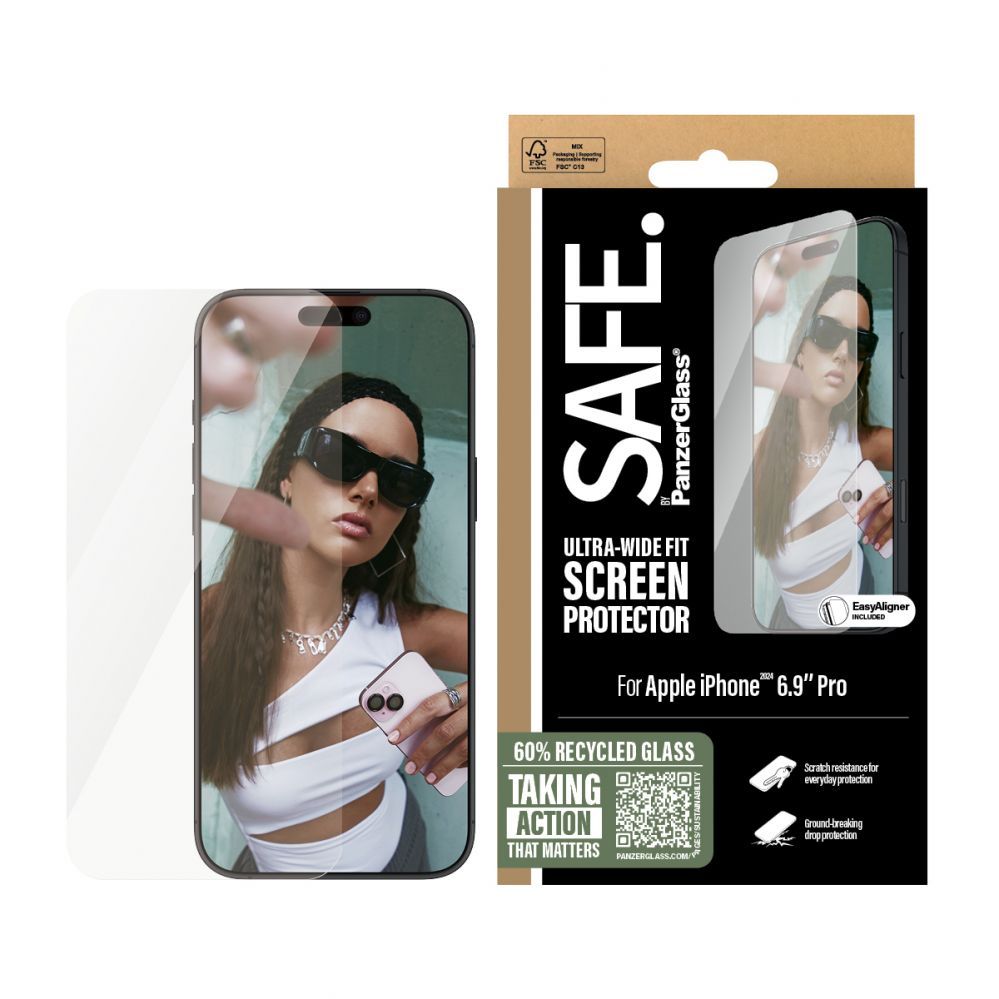 Tagakaaned PanzerGlass  SAFE by  Screen Protector iPhone 16 Pro Max | Ultra-Wide Fit |