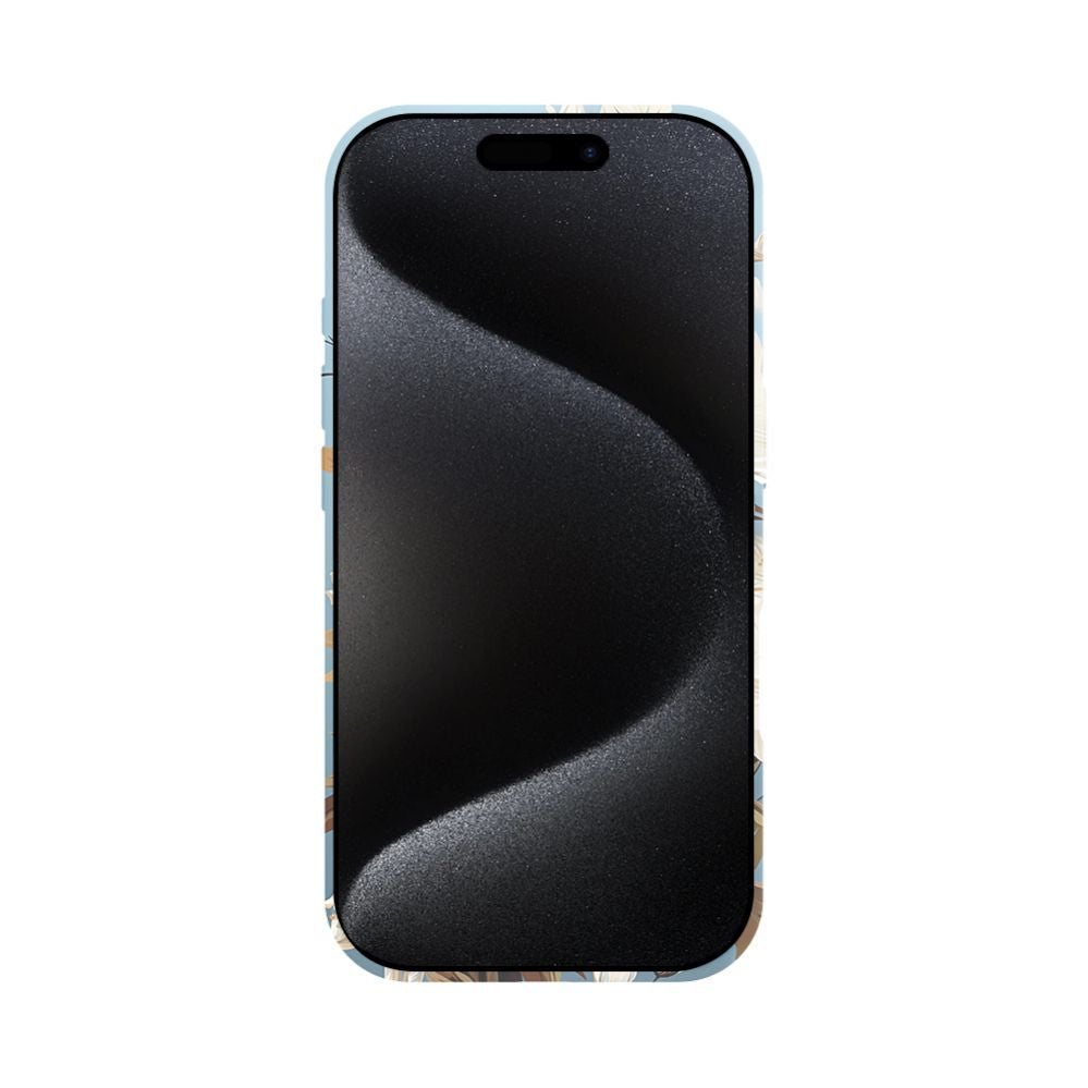 Back panel cover Evelatus Apple iPhone 16 Pro Slim Shell with Magsafe customized print design Flower Blue