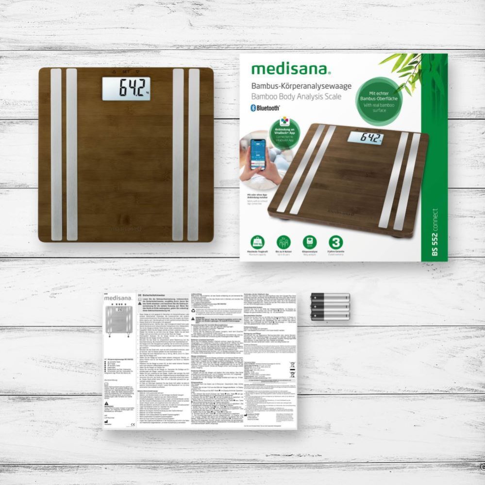 Scales Medisana  Medisana BS 552 connect bamboo body analysis scale