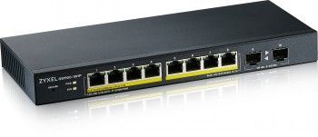Серверы ZYXEL NETWORKS  ZYXEL GS1900-10HP V2, 8-PORT GBE L2 POE SMART SWITCH + 2 SFP SLOTS, 802.3AT, DESKTOP, FANLESS, 70 WATT (5Y WARRANTY)