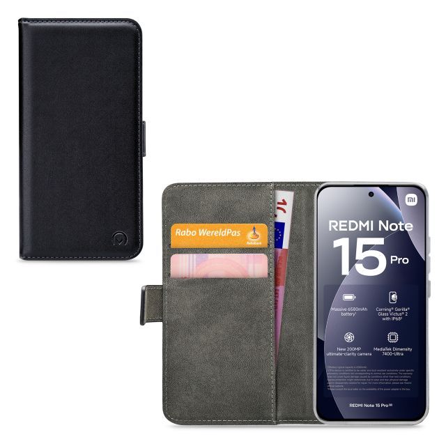 Чехол на заднюю панель mobilize  Mobilize Classic Gelly Wallet Book Case Xiaomi Redmi Note 15 Pro Black