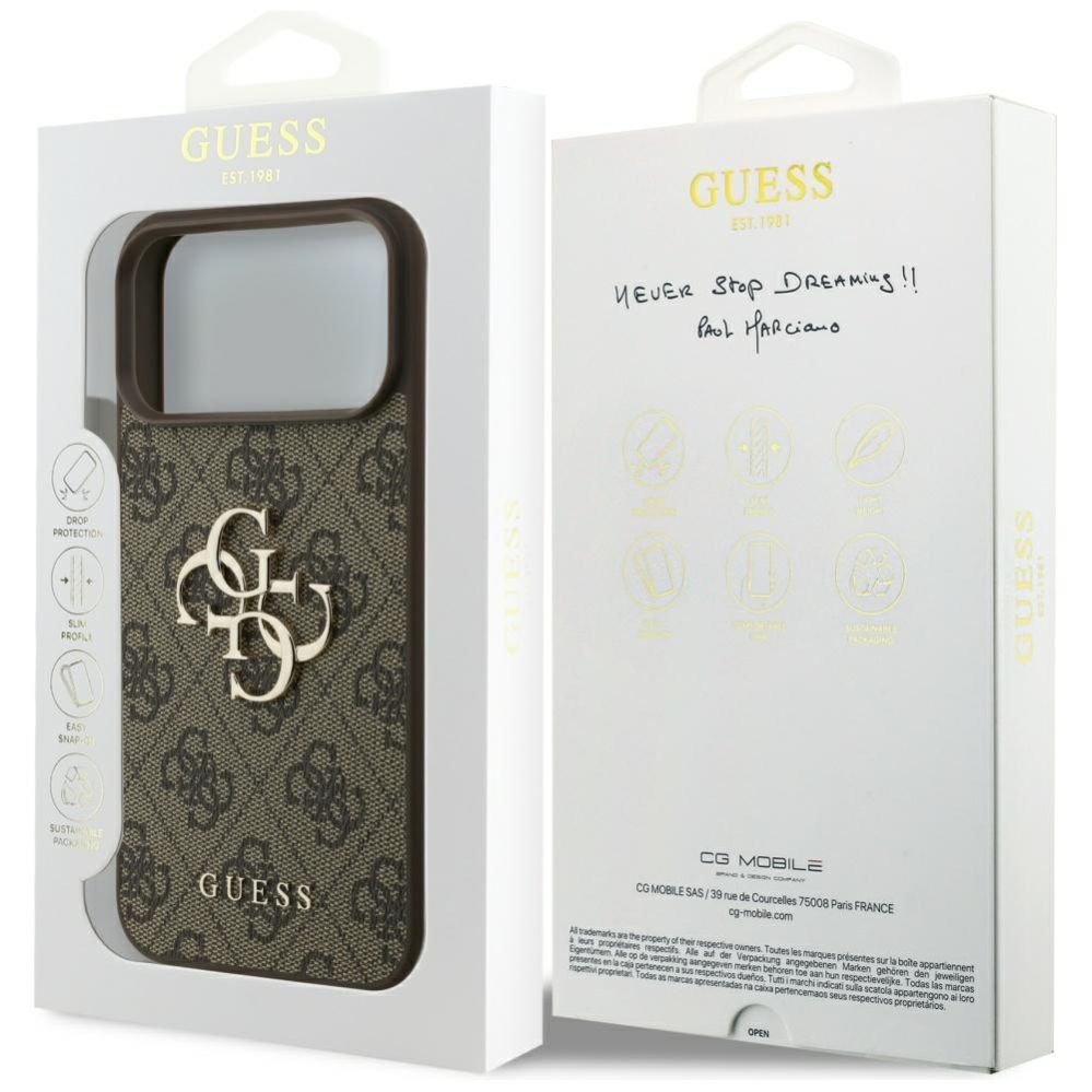 Other goods Guess  Guess 4G Big Logo Case for iPhone 17 Pro Max - Brown