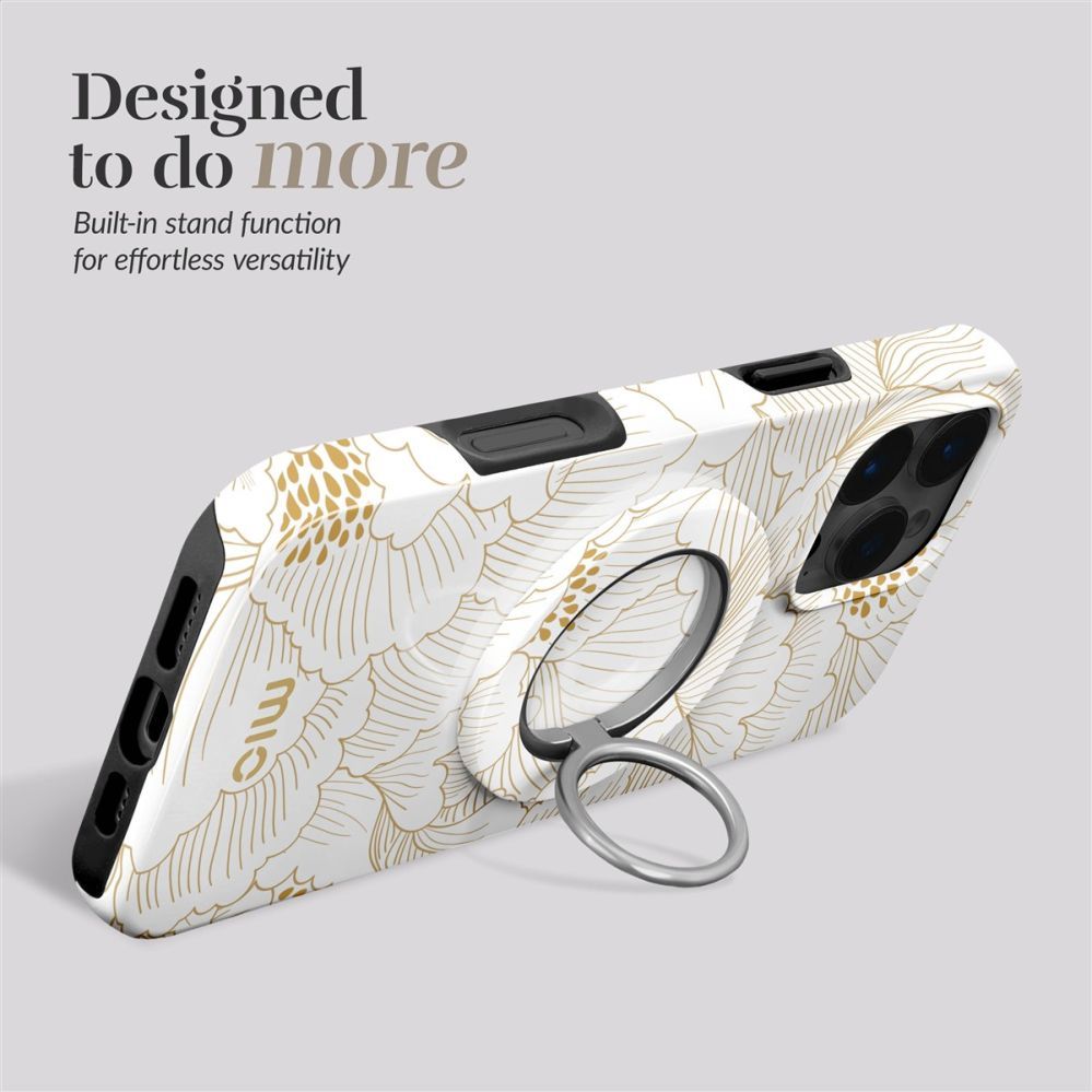 Tagakaaned Mio  MIO White Roses Magsafe Case Compatible Ring Holder