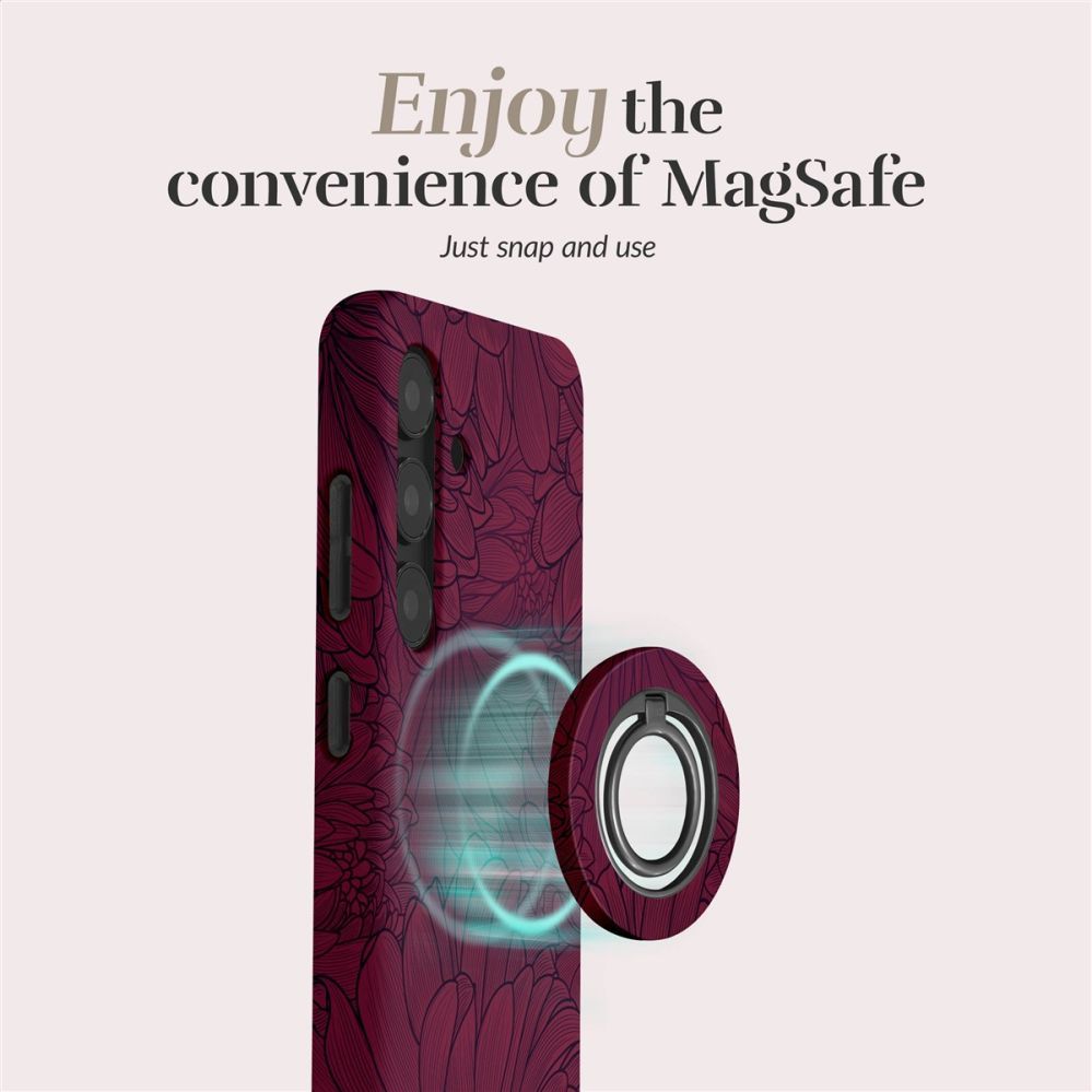 Чехол на заднюю панель Mio  MIO Berry Blooms Magsafe Case Compatible Ring Holder
