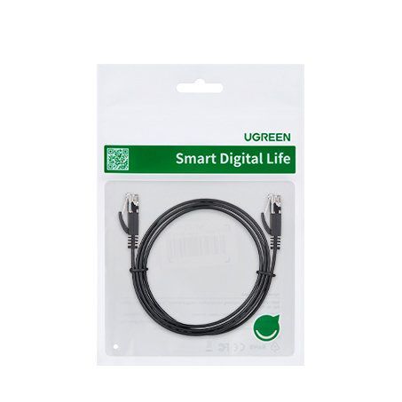 Cable Ugreen  Ugreen NW102 50177 Flat LAN Ethernet Cat. 6 Network Cable 8m - Black