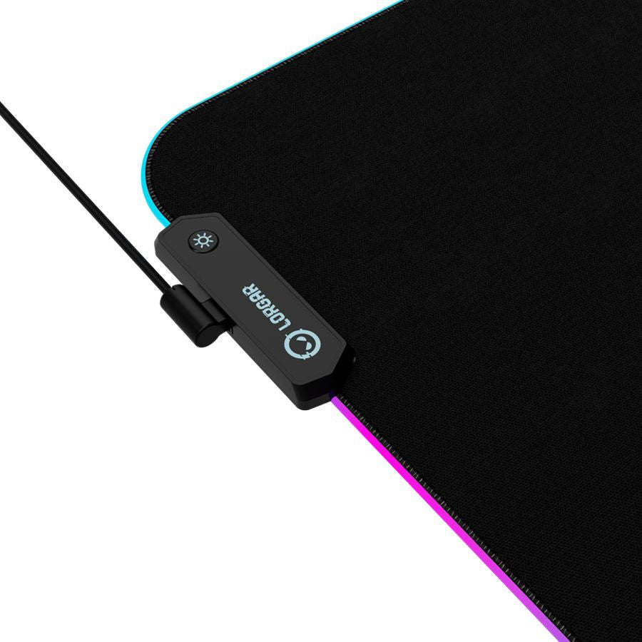 Mouse pad LORGAR  Lorgar Steller 913, Gaming mouse pad, High-speed surface, anti-slip rubber base, RGB backlight, USB connection, Lorgar WP Gameware support, size: 360mm x 300mm x 3mm, weight 0.250kg