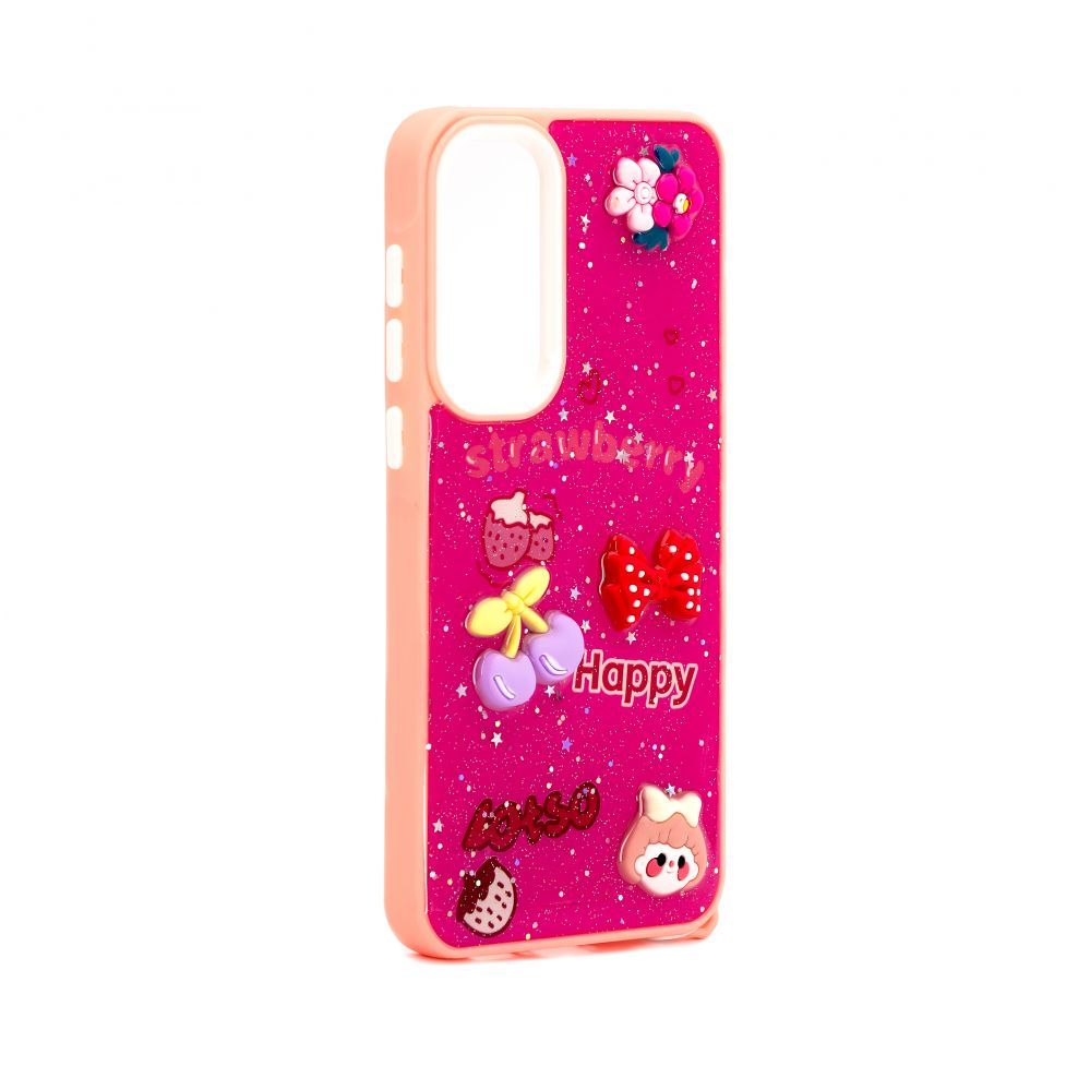 Tagakaaned iLike Samsung Galaxy A55 EPOXY CARTOON COVER Rose Red