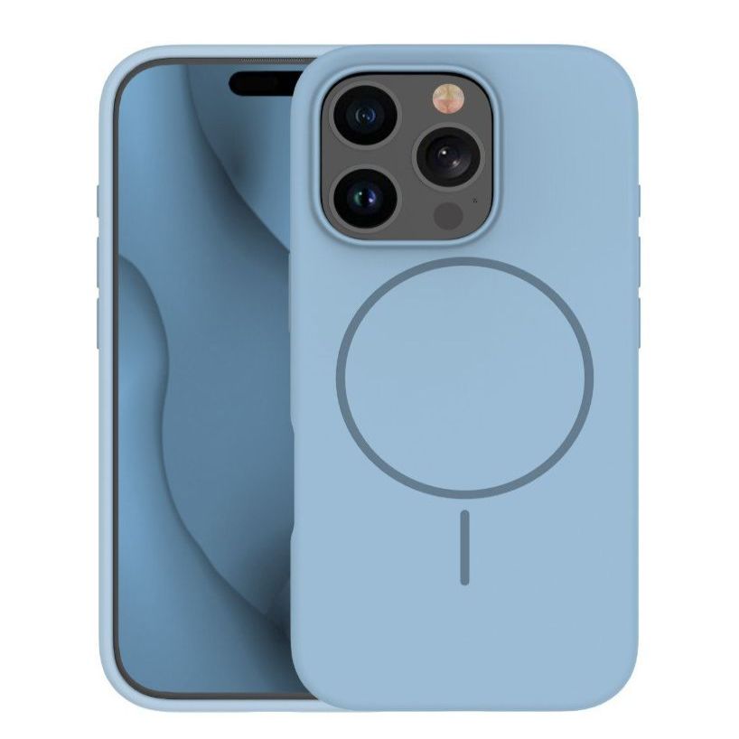 Чехол на заднюю панель iLike Apple iPhone 16 Pro Max Soft Touch Silicone case With Magnetic Light Blue