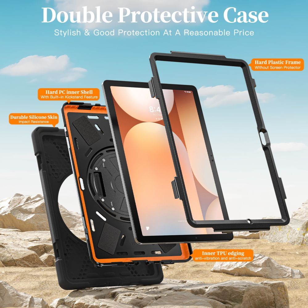Чехол книжка Just Must  JM Rugged Case Grip for Samsung Galaxy Tab A11+ with a strap Black
