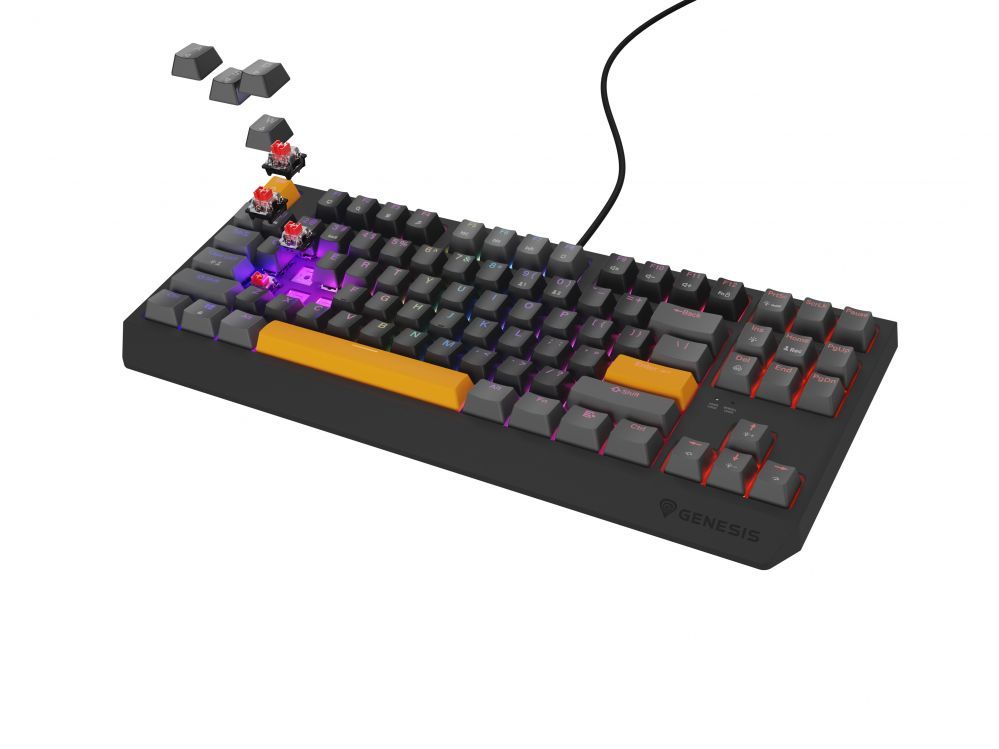 Компьютерная клавиатура Genesis  THOR 230 | Mechanical Gaming Keyboard | Wired | US | Anchor Gray Positive | USB Type-A | Outemu Red