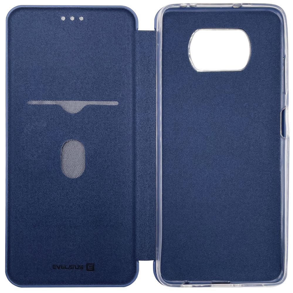 Book case Evelatus Xiaomi Poco X3/X3 NFC/X3 Pro Book Case Dark Blue