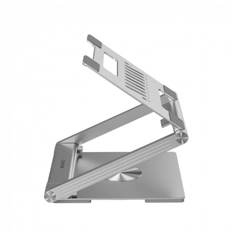 Üleminek Canyon  Canyon Laptop stands with hub, TYPE C F to HDMI2.0+2USB3.0+USBC3.0+RJ45+PD, TYEP C TO C cable 1m white with Emarker: HUSB332A, Material: Aluminum case+ABS+PS, Size: 245x240x27.2+/-0.3mm, Weight:1304g